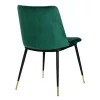 King Home Diego Bársony Szék Zöld Arany-Fekete Lábakkal
