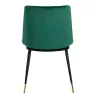 King Home Diego Bársony Szék Zöld Arany-Fekete Lábakkal