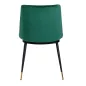 King Home Diego Bársony Szék Zöld Arany-Fekete Lábakkal