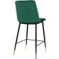 King Home Diego Bárszék Zöld Bársony Arany Lábvéggel
