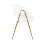 King Home Verso Boucle Fehér Karfás Szék Arany Lábakkal