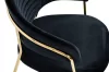 King Home Naomi Velúr Étkezőszék Fekete Arany Vázzal