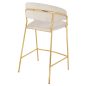 King Home MARGO 65 Bárszék Bézs Velúr Arany Vázzal