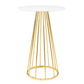 King Home GLAM 60 Bárasztal MDF Fehér Arany Glamour