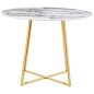   King Home Carat Kerek Étkezőasztal Márvány MDF Arany Luxus