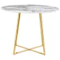   King Home Carat Kerek Étkezőasztal Márvány MDF Arany Luxus