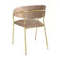 King Home Margo Bársony Szék Khaki Arany Vázzal
