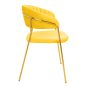King Home Margo Bársony Szék Sárga Bordázott