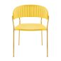 King Home Margo Bársony Szék Sárga Bordázott