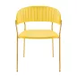 King Home Margo Bársony Szék Sárga Bordázott