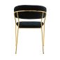 King Home Margo Bársony Szék Fekete Arany Vázzal