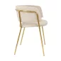 King Home Delta Bézs Bársony Étkezőszék Arany Vázzal