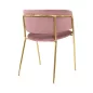 King Home Delta Rózsaszín Bársony Szék Arany Vázzal