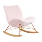 King Home Swing Velvet Hintaszék Rózsaszín Bársony