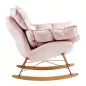 King Home Swing Velvet Hintaszék Rózsaszín Bársony