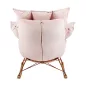 King Home Swing Velvet Hintaszék Rózsaszín Bársony