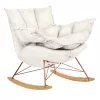 King Home Swing Velvet Bézs Hintaszék Réz Vázzal