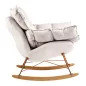 King Home Swing Velvet Bézs Hintaszék Réz Vázzal