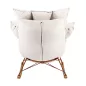 King Home Swing Velvet Bézs Hintaszék Réz Vázzal