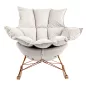 King Home Swing Velvet Bézs Hintaszék Réz Vázzal