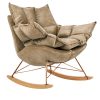King Home Swing Velvet Hintaszék Khaki Bársony