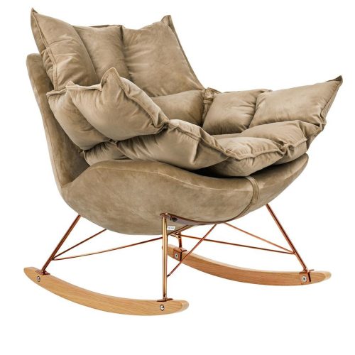 King Home Swing Velvet Hintaszék Khaki Bársony