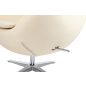 King Home Egg Széles Műbőr Fotel Bézs Forgó-Hintázó