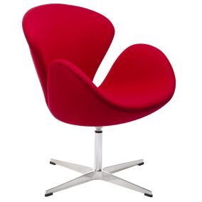 King Home Swan Wool Premium Forgószék Piros Kasmírgyapjú