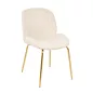 BOBBI bézs színű szék - bársony, arany talapzat