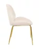 BOBBI bézs színű szék - bársony, arany talapzat