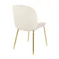 BOBBI bézs színű szék - bársony, arany talapzat
