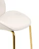 BOBBI bézs színű szék - bársony, arany talapzat