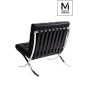 Modesto Design Barcelon Fotel Műbőr Fekete Modern