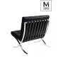 Modesto Design Barcelon Fotel Műbőr Fekete Modern