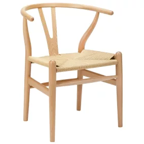 King Home Wishbone Bükkfa Szék Természetes Rostfonással