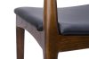 King Home Elbow Kőrisfa Szék Műbőr Fekete Sötétbarna