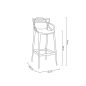 King Home HILO Premium Bárszék Polipropilén Fekete 65cm