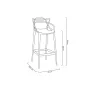 King Home HILO Premium Bárszék Polipropilén Fekete 65cm