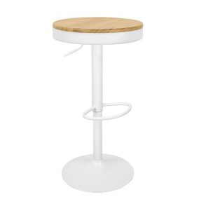 VOLT állítható bárszék fehér / natúr
