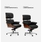 King Home Lounge Gubernator Prémium Irodai Szék Fehér Bőr Dió Furnér