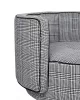 King Home TONDO Forgó Fotel Pepita Fekete-Fehér