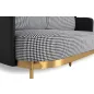   King Home Venice Luxus Kanapé Pepita Fekete-Fehér Arany Vázzal