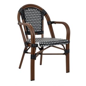 King Home Cafe Paris Karfás Szék Rattan Barna UV-álló