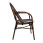 King Home Cafe Paris Karfás Szék Rattan Barna UV-álló