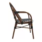 King Home Cafe Paris Karfás Szék Rattan Barna UV-álló