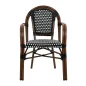 King Home Cafe Paris Karfás Szék Rattan Barna UV-álló