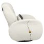   King Home Tape Teddy Forgó Fotel Fehér Plüss Dekoratív Szíjjal