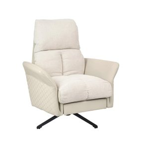   King Home RELAX Forgó Fotel Teddy Bézs Állítható Lábtartóval
