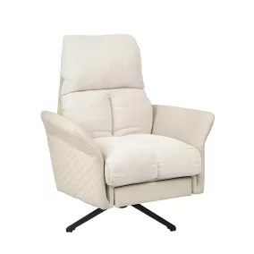   King Home RELAX Forgó Fotel Teddy Bézs Állítható Lábtartóval