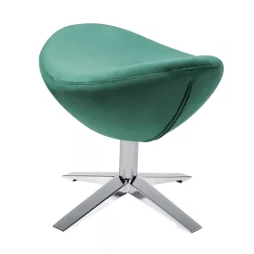   EGG WIDE VELVET lábzsámoly sötétzöld.18 - bársony, acél talpazat